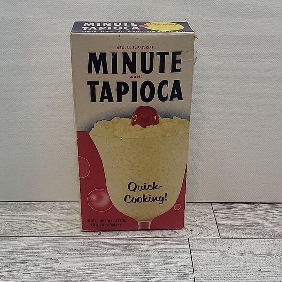 Minute Tapioca Vintage Advertising Box Decor Farmhouse Rustic Kitchen - Picture 1 of 8